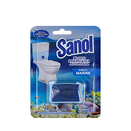 Purificador Wc Bloco Sanitário para Caixa Acoplada Odorizante Sanol Marine 35g