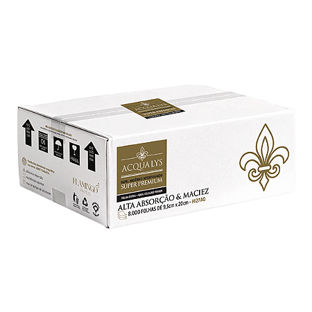 Papel Higiênico Acqualys Caixa com 8.000 Folhas