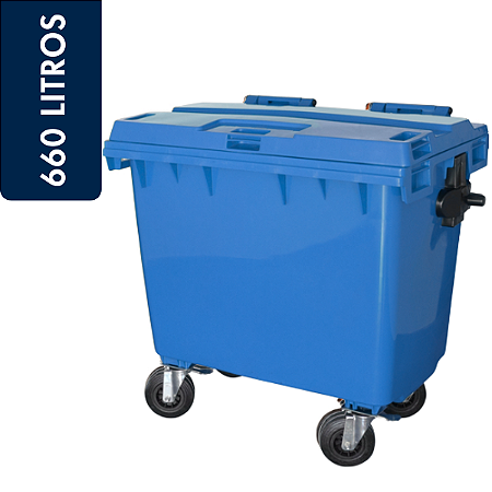 Carro Cuba Container Jsn 660 Litros Azul Ref: C660A