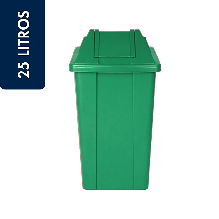 Lixeira Basculante Vai-vem Jsn 25 Litros Verde Ref: Q25VD