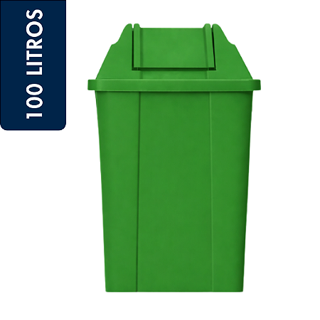 Lixeira Basculante Vai-vem Jsn 100 Litros Verde Ref: Q100VD