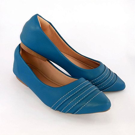 Sapatilha feminina azul - Loja Dona Calçados e Acessórios - Os melhores  calçados e acessórios femininos