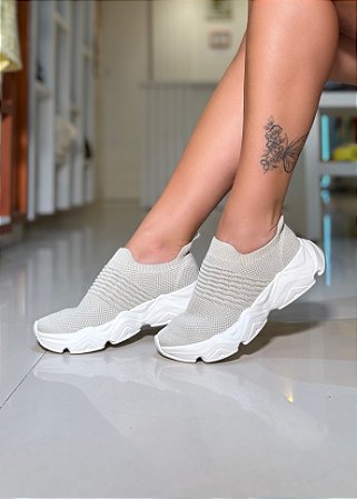 TENIS MEIA - BAUNILHA