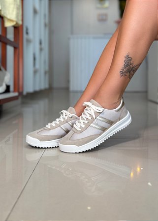 TENIS 2502 - OFF WHITE/OURO LIGHT