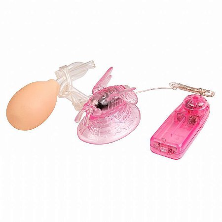 Bomba de Sucção Butterfly Vaginal Clitoral Pump com Vibrador