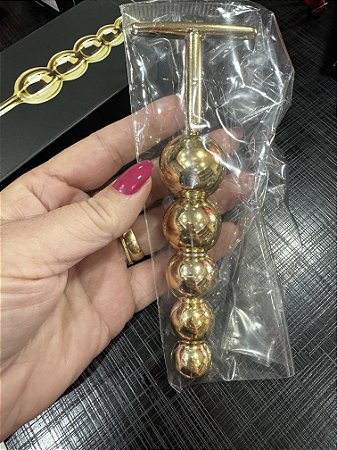 Plug Anal Esferas cor Dourado