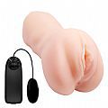 Masturbador em Cyberskin Formato de Vagina com Vibrador