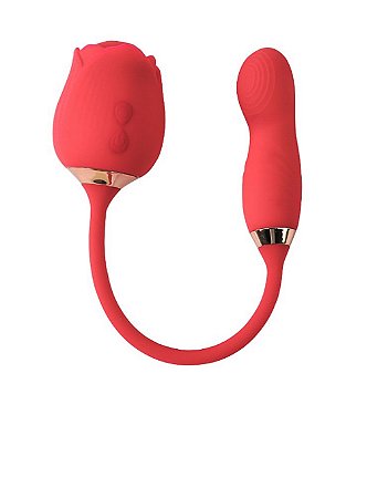 Vibrador Rosa 2 em 1 Sugador e Vem Cá