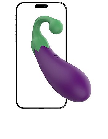 Vibrador Berinjela Controlado por Aplicativo de Longa Distância