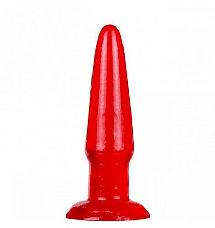 Plug Anal de Silicone 11x2,5cm Vermelho