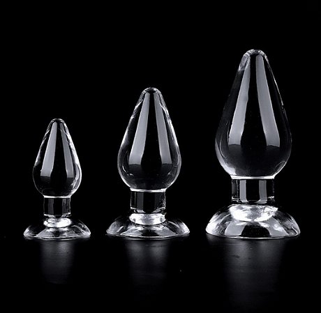 Kit com 3 Plugs de Silicone Transparente