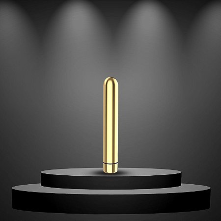 Vibrador Bullet Cápsula Dourada Recarregável