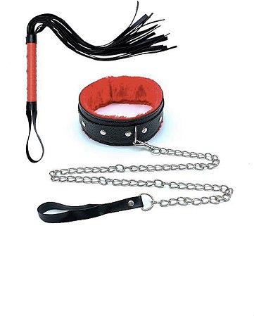 Kit Chicote e Coleira