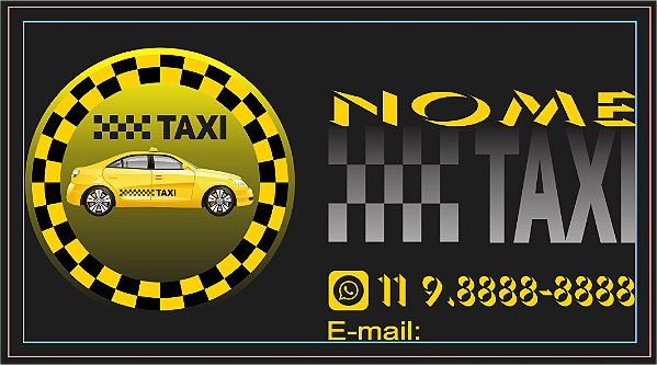 Cartões de Visita - Super 300 Taxi (4X1)  - 1.000 UNIDADES