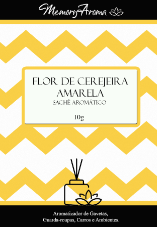 Sachê Aromático Flor de Cerejeira Amarela Memory Aroma