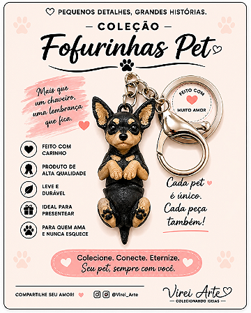 Chaveiro Fofurinhas Pet Pinscher