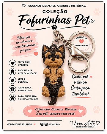 Chaveiro Fofurinhas Pet Yorkshire