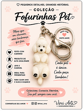 Chaveiro Fofurinhas Pet Poodle