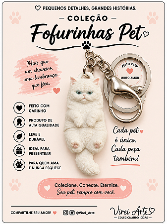 Chaveiro Fofurinhas Pet Cat