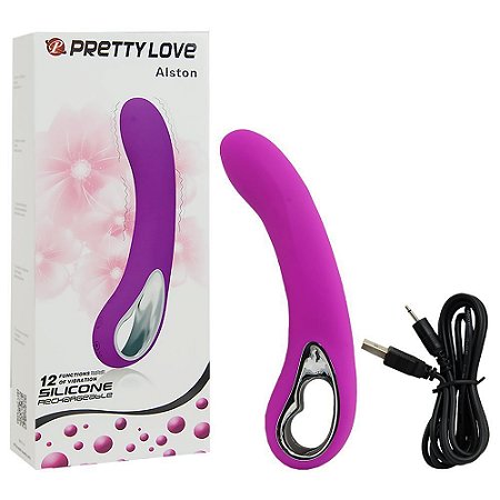 VIBRADOR EM SILICONE 12 VIBRAÇÕES ALSTON