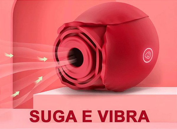 Rosa Flor Sugador Vibrador - 7 VELOCIDADES - RECARREGAVEL