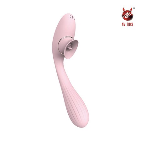 Vibrador 2 Em 1 - Sugador De Clitóris e Estimula Ponto G - DISA - NV TOYS