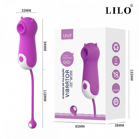 Estimulador de clitóris 10 m. puls – Little Monsters – QiQi -LILO