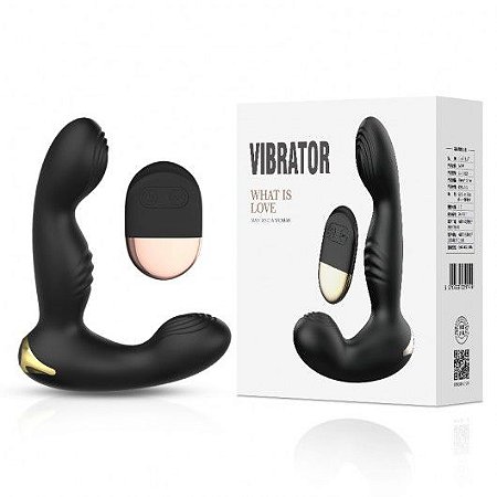 Estimulador de Próstata com controle remoto feito em silicone cirúrgico com 10 modos de vibração