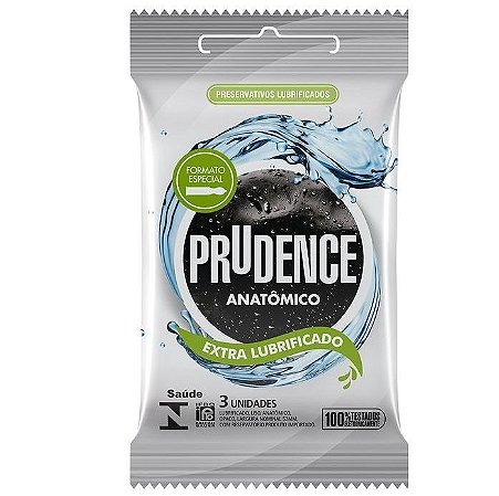 Preservativo Anatômico Extra Lubrificado 3 Unidades Prudence