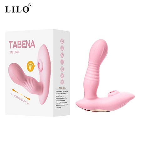 Estimulador clitoriano recarregável com penetrador ponto G, 10 m. de vibra pulsa .vaii e vem. Cont. por APP - LILO
