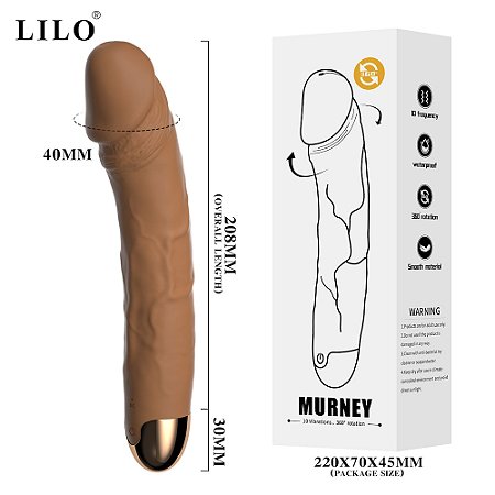Pênis Rotativo de Silicone 20,8x4 cm - LILO