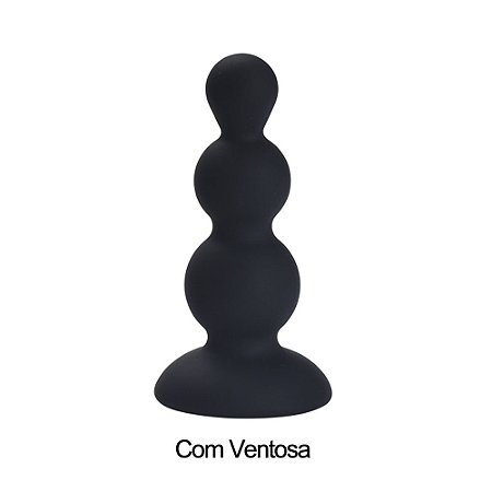 Plug Anal em Silicone com Ventosa