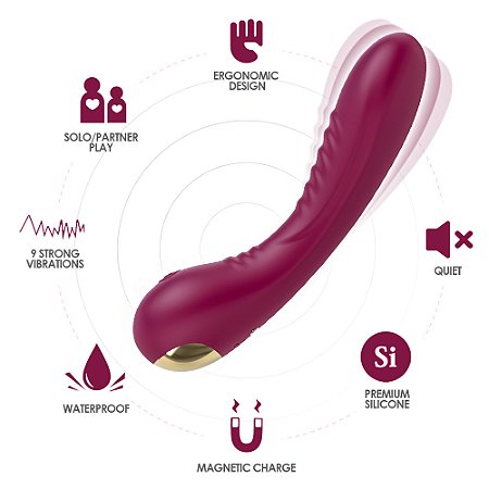 Vibrador para Ponto G Recarregável com 9 Modos de Vibração - USK
