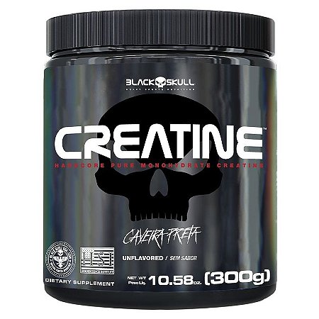 Creatine Pure - Creatina Pura Monohidratada 300G - Black Skull