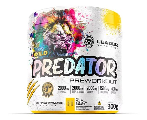 Pré-treino wild Predator Day 300g - Leader Nutrition