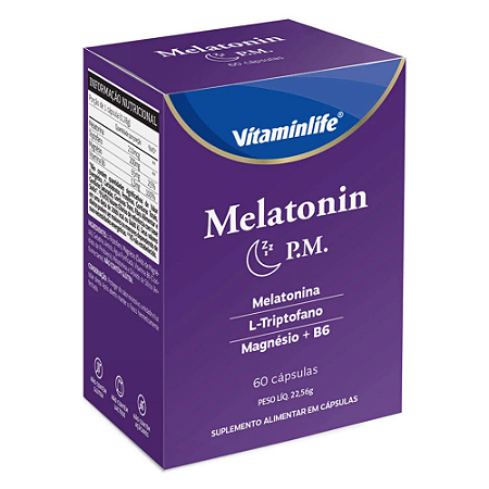Melatonina P.M 60cps - Vitaminlife