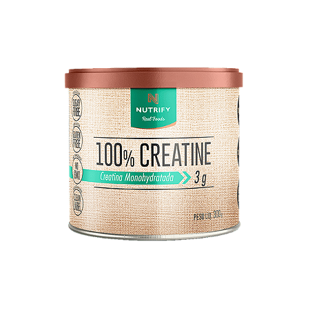 100% CREATINE - LATA - 300G  Creatina Monohidratada - Nutrify