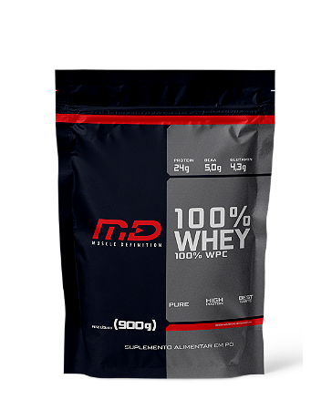 100% WHEY REFIL - 900G - MD MUSCLE DEFINITION