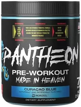 Demons Lab Pantheon Pré-treino 210g, 72 Doses, Pre Workout Sabor Curação Blue