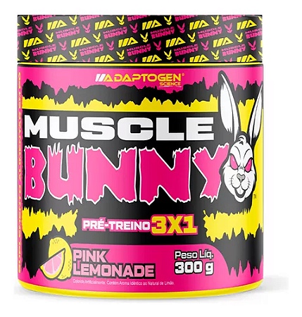 Pré Treino Muscle Bunny C/300g - AdaptoPré Treino Muscle Bunny 300g