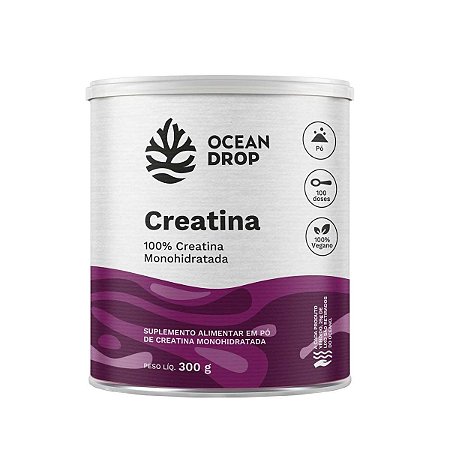 Creatina Monohidratada Pura em Pó 300g - Ocean Drop