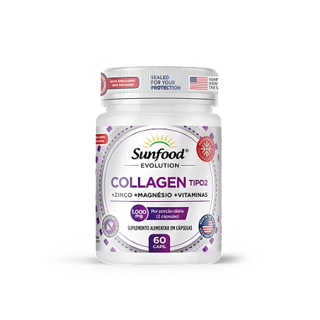 COLLAGEN TIPO 2 1.000MG 60 CAPSULAS SUNFOOD EVOLUTION