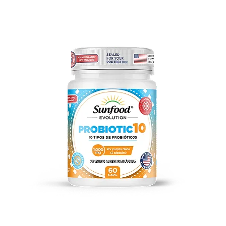 PROBIOTIC 10 1.000MG 60 CAPSULAS - SUNFOOD EVOLUTION