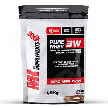 PURE WHEY 3W 1,8Kg - MK SUPLEMENTOS