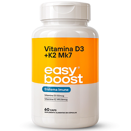 Vitamina D3 + K2 Mk7 60 Cápsulas - Easy Boost