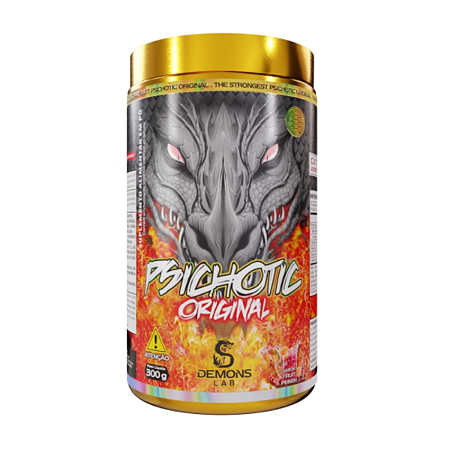 Pré Treino Psichotic Original 300g 60 Doses Demons Lab Usa Sabor Frutas Vermelhas