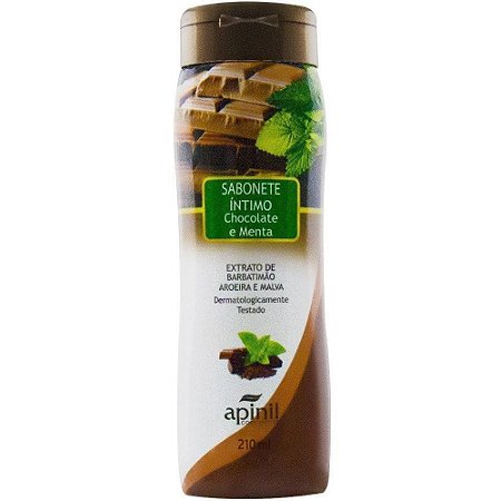 SABONETE LÍQUIDO AROMÁTICO  CHOCOLATE E MENTA 210ML APINIL