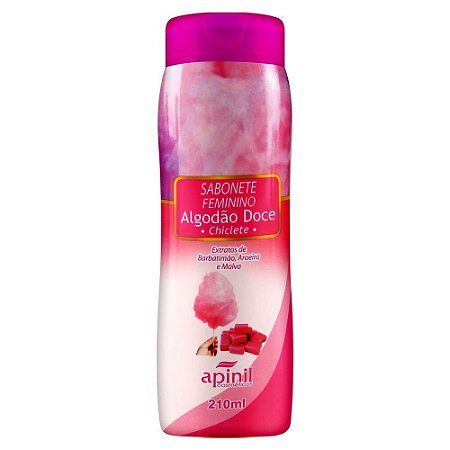 SABONETE ÍNTIMO FEMININO AROMA ALGODÃO DOCE 210ML APINIL COSMÉTICOS