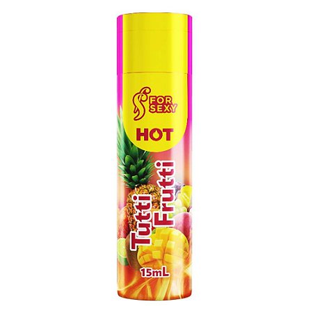 GEL HOT BEIJÁVEL  TUTTI FRUTTI PARA MASSAGEM 15ML FOR SEXY