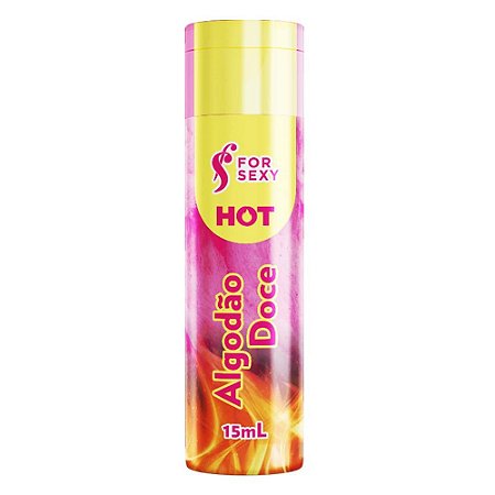 GEL HOT BEIJÁVEL ALGODAO DOCE PARA MASSAGEM 15ML FOR SEXY